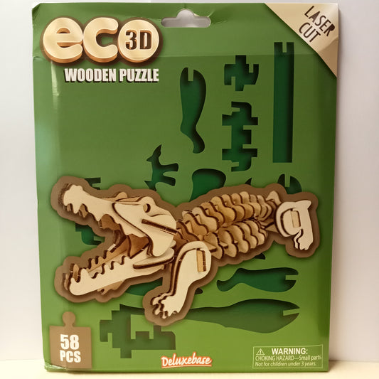 Eco 3D Wooden Puzzle Alligator