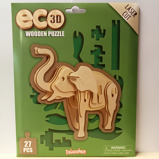 Eco 3D Wooden Puzzle Elephant